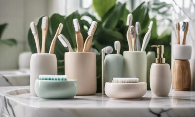 chic bathroom toothbrush holders