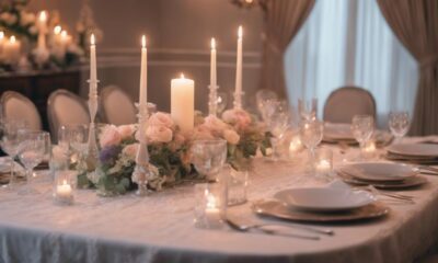 elegant dining table linens