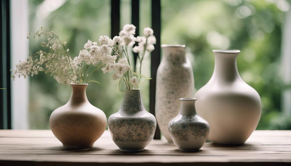 elegant vases enhance decor