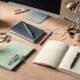 stylish workspace aesthetic stationery