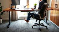 ergonomic desk setup