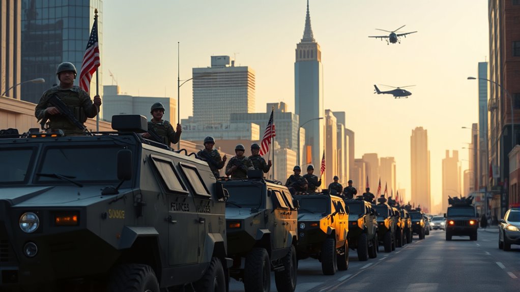 federal forces protect and stabilize