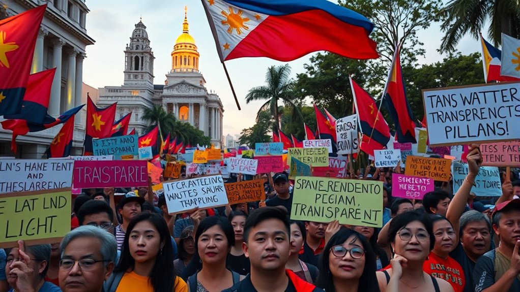 protests demand government transparency