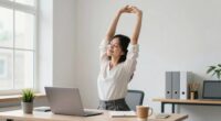 desk workers stretching routine