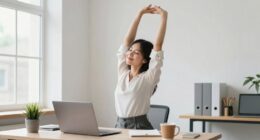 desk workers stretching routine