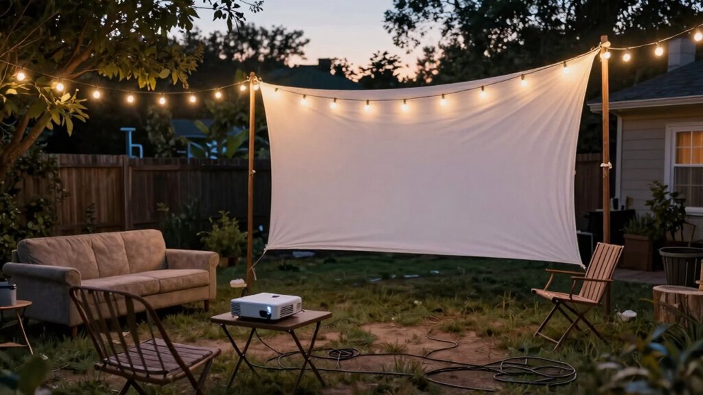 lighting and seating arrangement