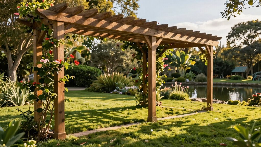 optimized pergola sunlight placement