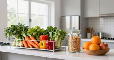 organize kitchen to promote healthy eating