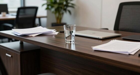 shallow desk causes discomfort